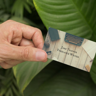 Affärskortet QR-kod för Retro Typewriter-skrivmask Visitkort