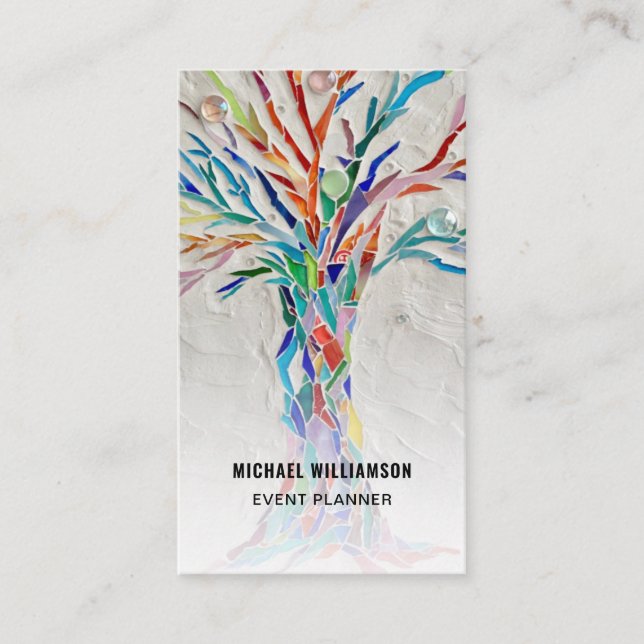 Affärskortet QR-kod i färgat QR-händelseplanerare Visitkort (Framsida)