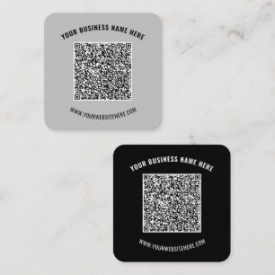 Affärskortet QR-kod och Anpassningsbar Text Välj F Fyrkantigt Visitkort
