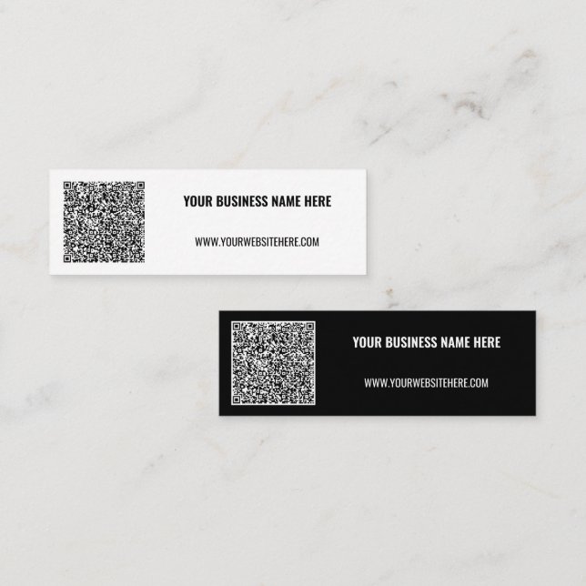 Affärskortet QR-kod och Färg Modern Mini Visitkort (Fram/baksida)