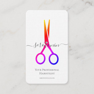 Affärskortet QR-kodsax-hairstylist Visitkort