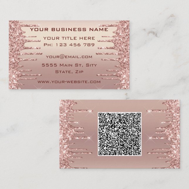 Affärskortet QR-kodsökning för  drivrutiner i Ro G Visitkort (Fram/baksida)