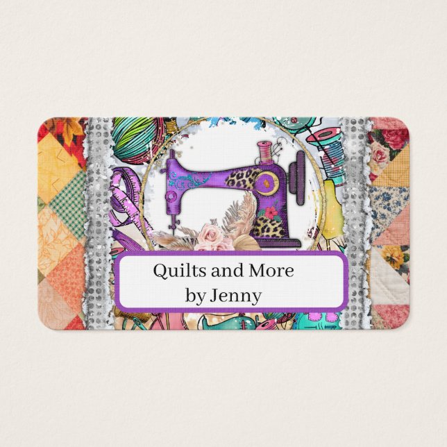 Affärskortet Quilting Visitkort (Framsidan)