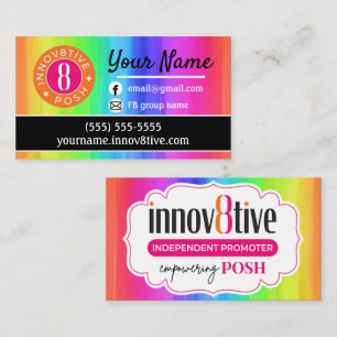 Affärskortet Rainbow Innov8tive Posh Visitkort
