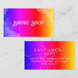 Affärskortet Rainbow Smoke Shop Vape Visitkort
