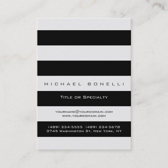 Affärskortet rand Monogram Trendig Chic Visitkort (Framsida)