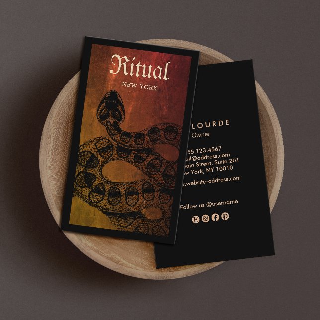 Affärskortet Rattlesnake Macabre Visitkort (Skapare uppladdad)