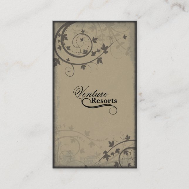 Affärskortet Real Gods Agent - Beige Brown Black Visitkort (Framsida)