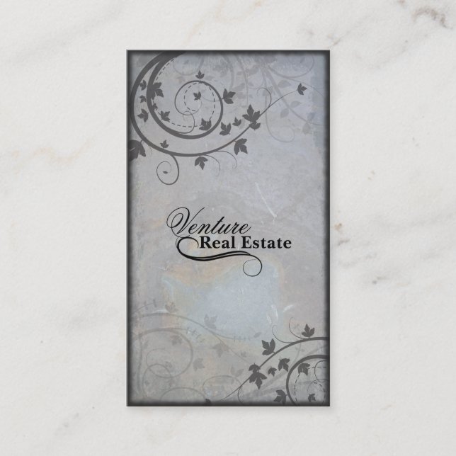 Affärskortet Real Gods Agent - Grått Blue Black Visitkort (Framsida)