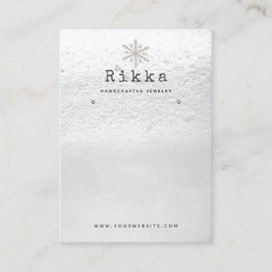 Affärskortet Real Snö Earring Visning Visitkort