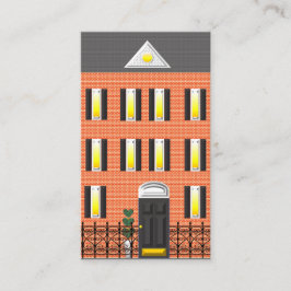 Affärskortet Realtor Brick Townhouse Photo Visitkort