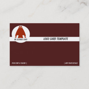 Affärskortet Red Ancient Uggla Logotyp Visitkort