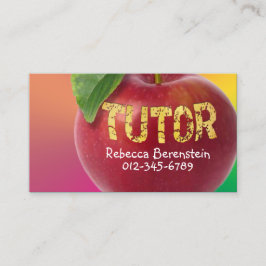 Affärskortet Red Apple Tutor Pnk Orange Visitkort