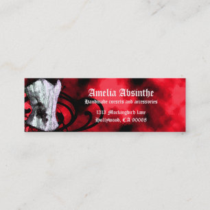 Affärskortet Red Corset Goth Mini Visitkort