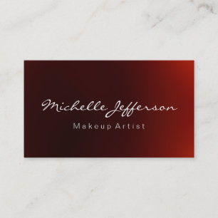Affärskortet Red Färg Makeup Artist Script Visitkort