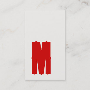 Affärskortet Red M Retro Typography Visitkort