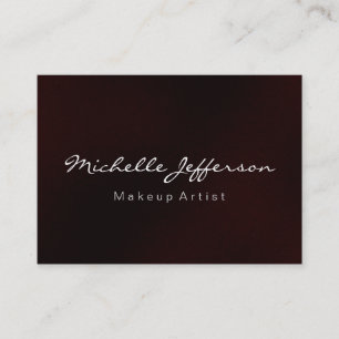 Affärskortet Red Makeup Artist Script Knubbig Visitkort
