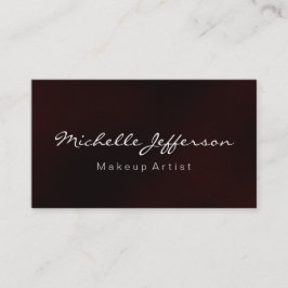Affärskortet Red Makeup Artist Script Professional Visitkort