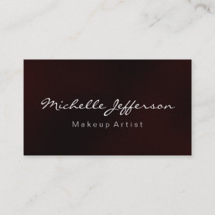 Affärskortet Red Makeup Artist Script Professional Visitkort