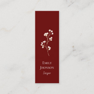 Affärskortet Red Mini med enkel Elegant Visitkort