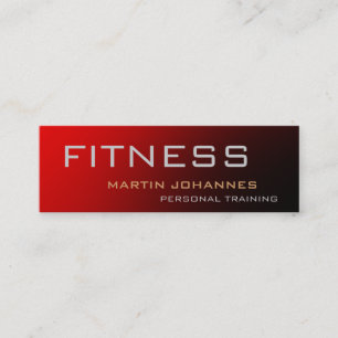 Affärskortet Red Slim Unique Personal Trainer Mini Visitkort