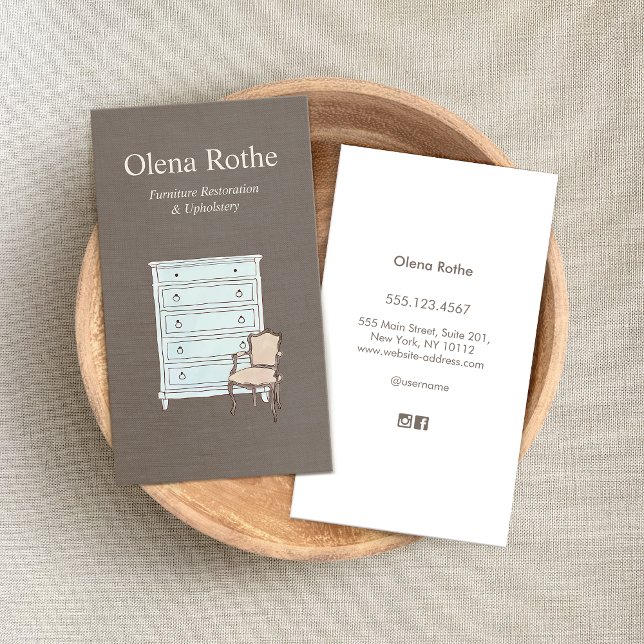 Affärskortet Refinisher för möbler Visitkort (Skapare uppladdad)