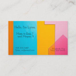 Affärskortet Rektanglar har en färgstark bakgrund Visitkort