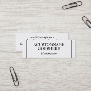 Affärskortet Rengör och Konservativ Hairdresser Mini Visitkort