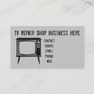 Affärskortet Reparera köp av Retro-TV-uppsättning Visitkort
