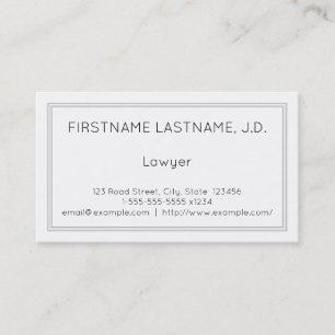 Affärskortet Respektive Elegant Lawyer Visitkort