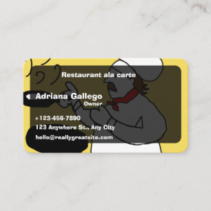 Affärskortet Restaurant ala carte (redigerbart) Visitkort