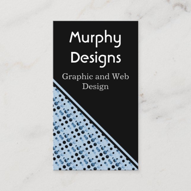 Affärskortet Retro Bubbles, ljusblå Visitkort (Framsida)