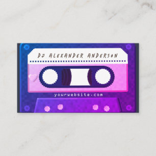 Affärskortet Retro Cassette Tape Music DJ Visitkort