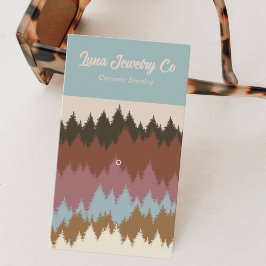Affärskortet Retro Colorful Forest 1 Pin Jewelry Visitkort
