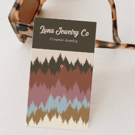 Affärskortet Retro Colorful Forest 2 Pin Jewelry Visitkort