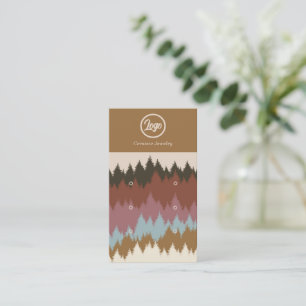 Affärskortet Retro Forest 3 Earrings Juvelry Logot Visitkort