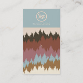 Affärskortet Retro Forest Pin Jewelry Logotyp Visitkort