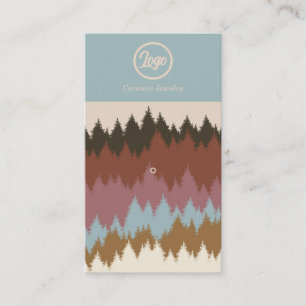 Affärskortet Retro Forest Pin Jewelry Logotyp  Visitkort