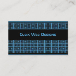 Affärskortet Retro Geometric Squares, ljusblå Visitkort