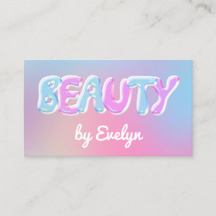 Affärskortet Retro Gradient Bubbles Beauty Visitkort