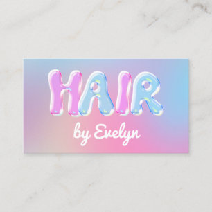 Affärskortet Retro Gradient Bubbles Hair Visitkort