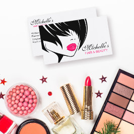Affärskortet Retro Hair och Beauty Makup artist Visitkort