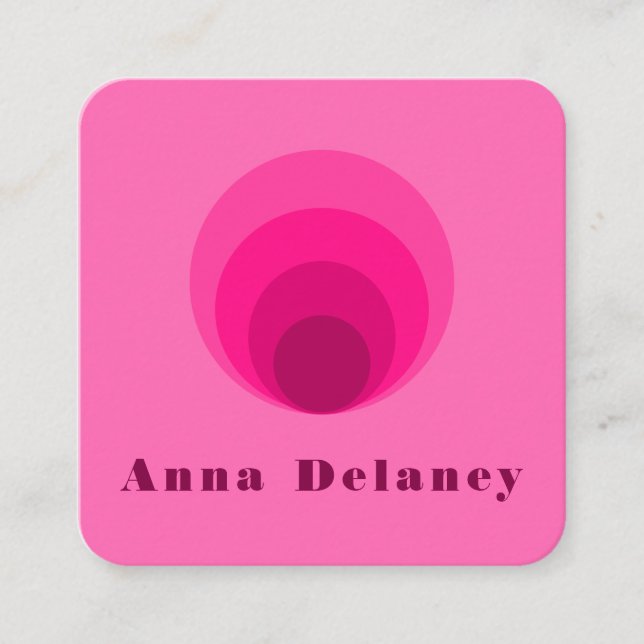 Affärskortet Retro Inspired Fyrkantigt Visitkort (Framsida)