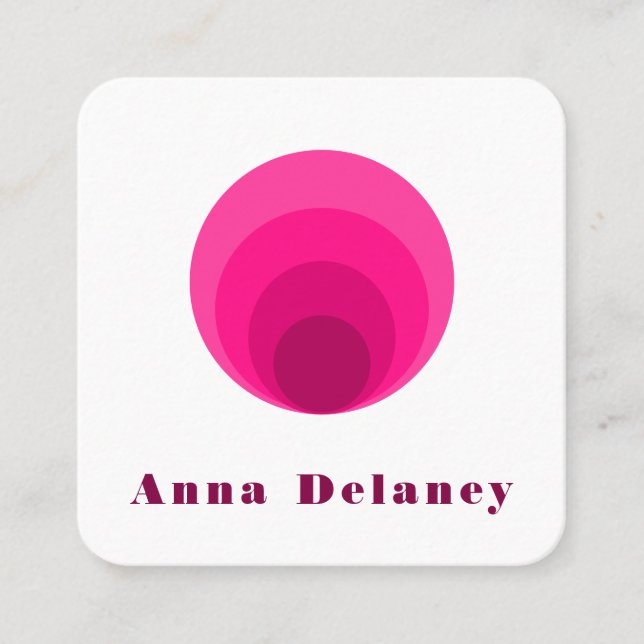 Affärskortet Retro Inspired Fyrkantigt Visitkort (Framsida)