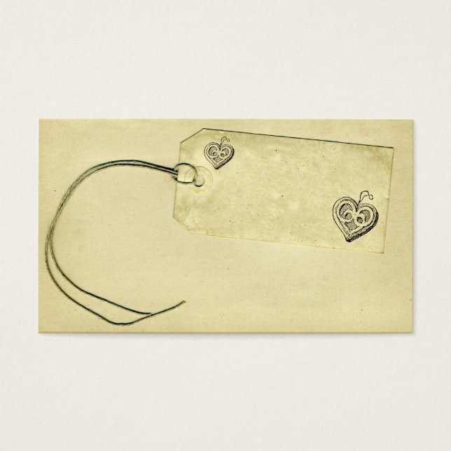 Affärskortet Retro Papper Pris Märkre Visitkort (Framsidan)