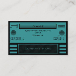 Affärskortet Retro Radio, Teal Visitkort
