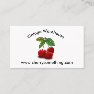 Affärskortet Retro Vintage-stil Cherry Print Visitkort