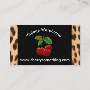 Affärskortet Retro Vintage Stil Cherry Print Visitkort