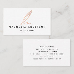 Affärskortet Ro Gold Foil Quill