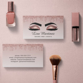 Affärskortet Ro Guld Glitter Lash Brow Beauty Visitkort